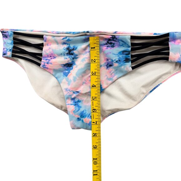 Pink Victorias Secret 2 Piece Bikini Swimsuit Womens Pink Blue Tie Dye Size S - Picture 14 of 16